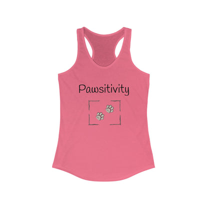 Women's 'Pawsitivity' Racerback Tank Top (Additional Colors)