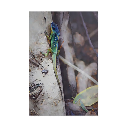 Nature-Inspired Colorful Tropical Lizard Wall Art Print