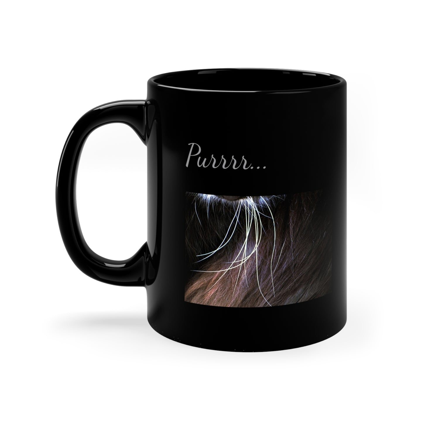 Cat Whiskers Purrrrfect Black Coffee Mug, 11oz