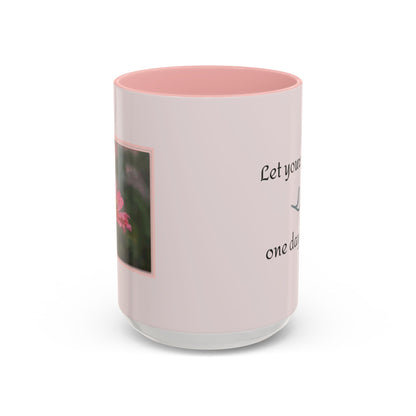 Pretty in Pink 'Let Yourself Bloom One Day at a Time' Accent Coffee Mug (Additional Size)
