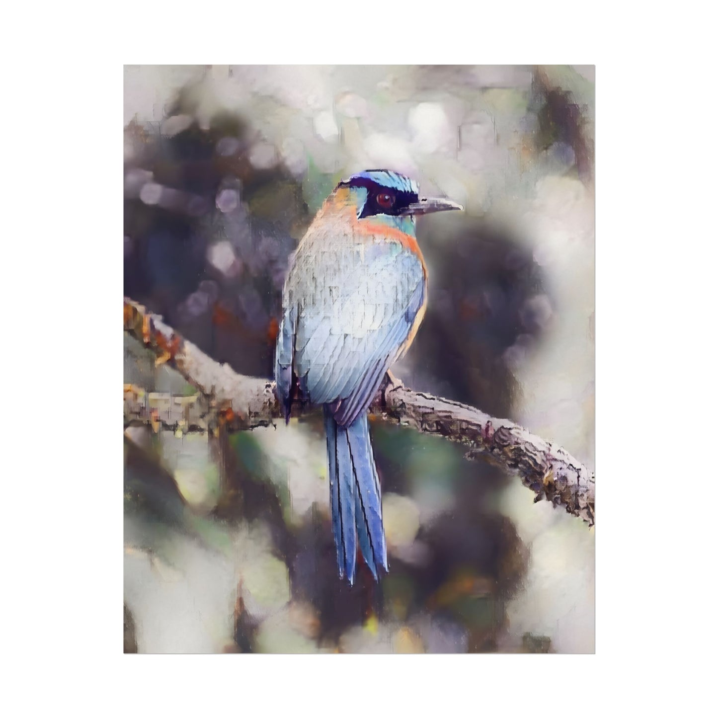 Textured Watercolor Tropical Bird Nature Wall Art Print