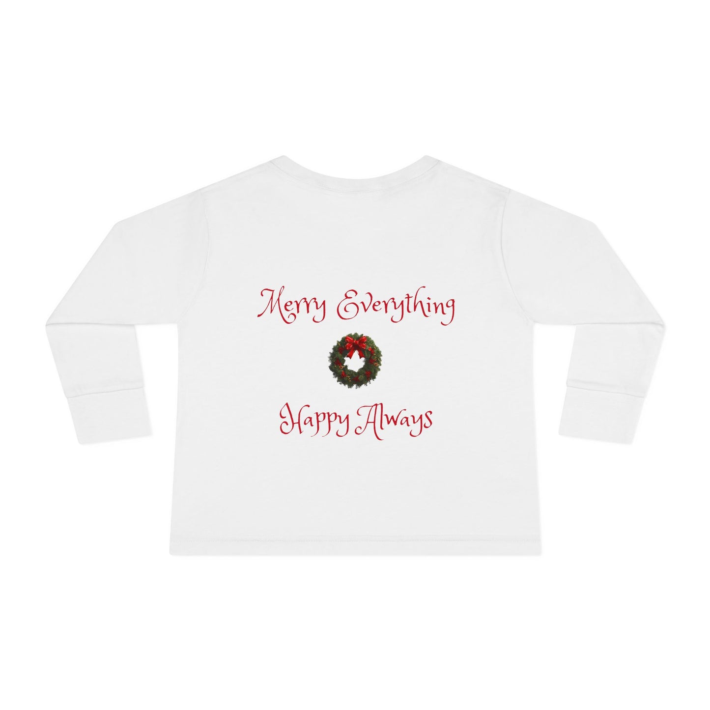 Toddler Christmas Samoyed Dog Theme Long Sleeve Tee - 'Dreaming of a White Christmas' (Additional Color)