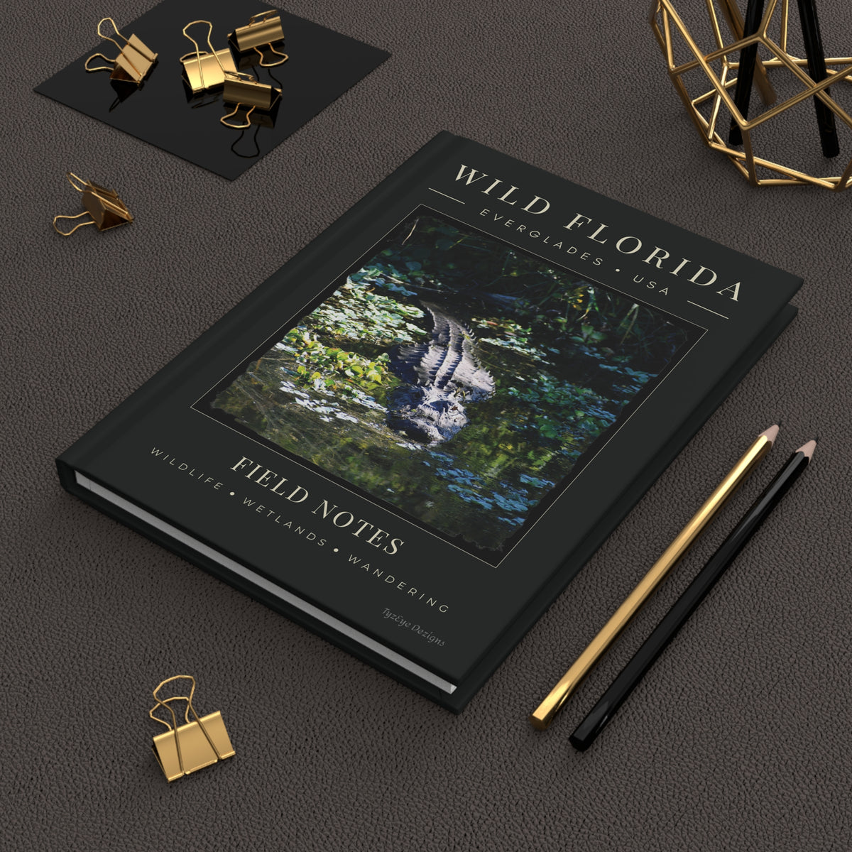 Wild Florida Field Notes Lined Hardcover Journal — Everglades Alligator Nature Notebook