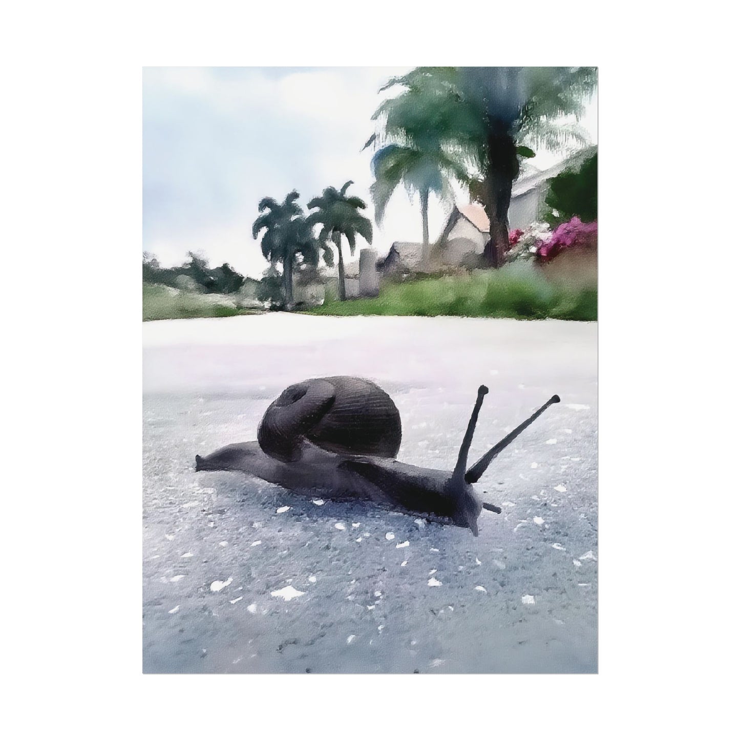 Nature-Inspired 'At a Snail's Pace' Wall Art Print