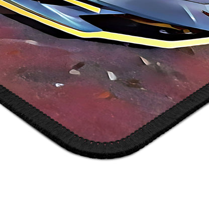 Artsy Blue Sportscar Mouse Pad