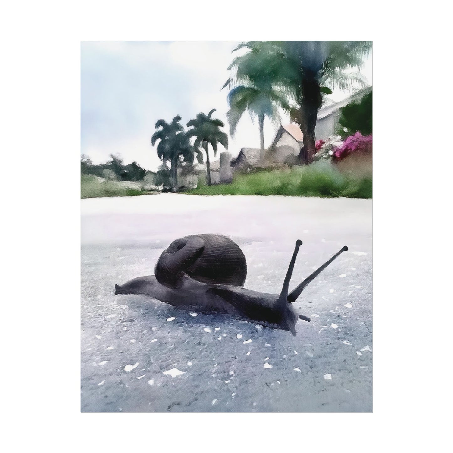 Nature-Inspired 'At a Snail's Pace' Wall Art Print