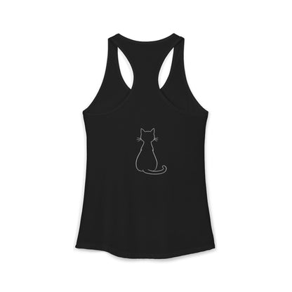 Catitude - 'Purr More Hiss Less' Double-Side Design Women's Racerback Tank Top (Additional Colors)
