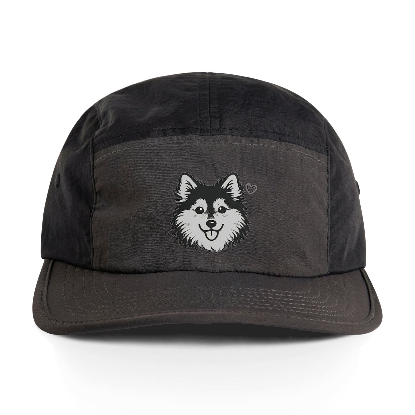Adorable Husky Face & A Heart Design Two-Tone Nylon Cap (Additional Colors)