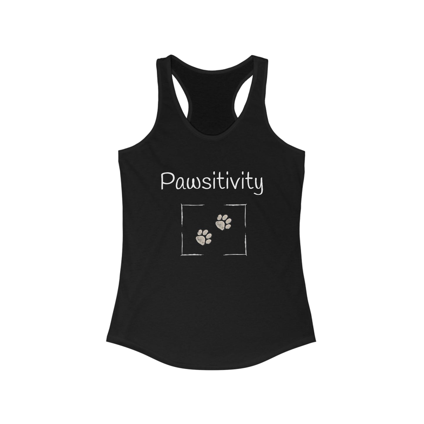 Women's 'Pawsitivity' Racerback Tank Top (Additional Colors)
