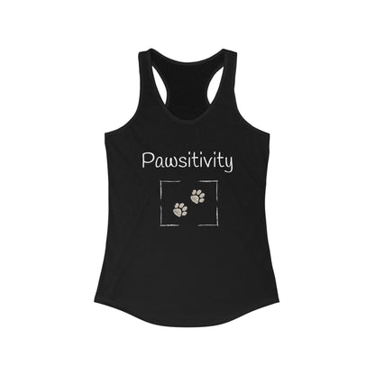 Women's 'Pawsitivity' Racerback Tank Top (Additional Colors)