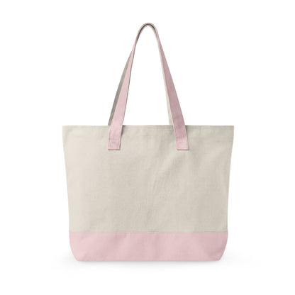 Cute Cat Face Canvas Tote Bag —  'Purr More, Hiss Less' Zippered Beach & Market Tote (Additional Colors)
