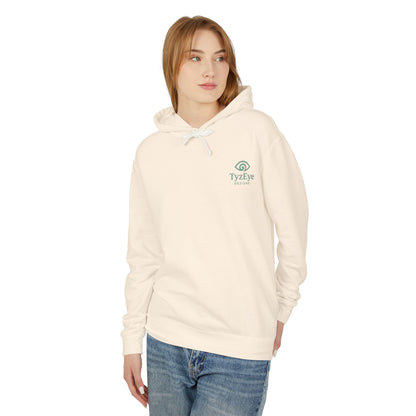Unisex Adult Coastal Beach Sunset Sailboat Back Design Hoodie — Nautical Coastal Graphic Lightweight Hooded Sweatshirt  w/ Logo (Additional Color)
