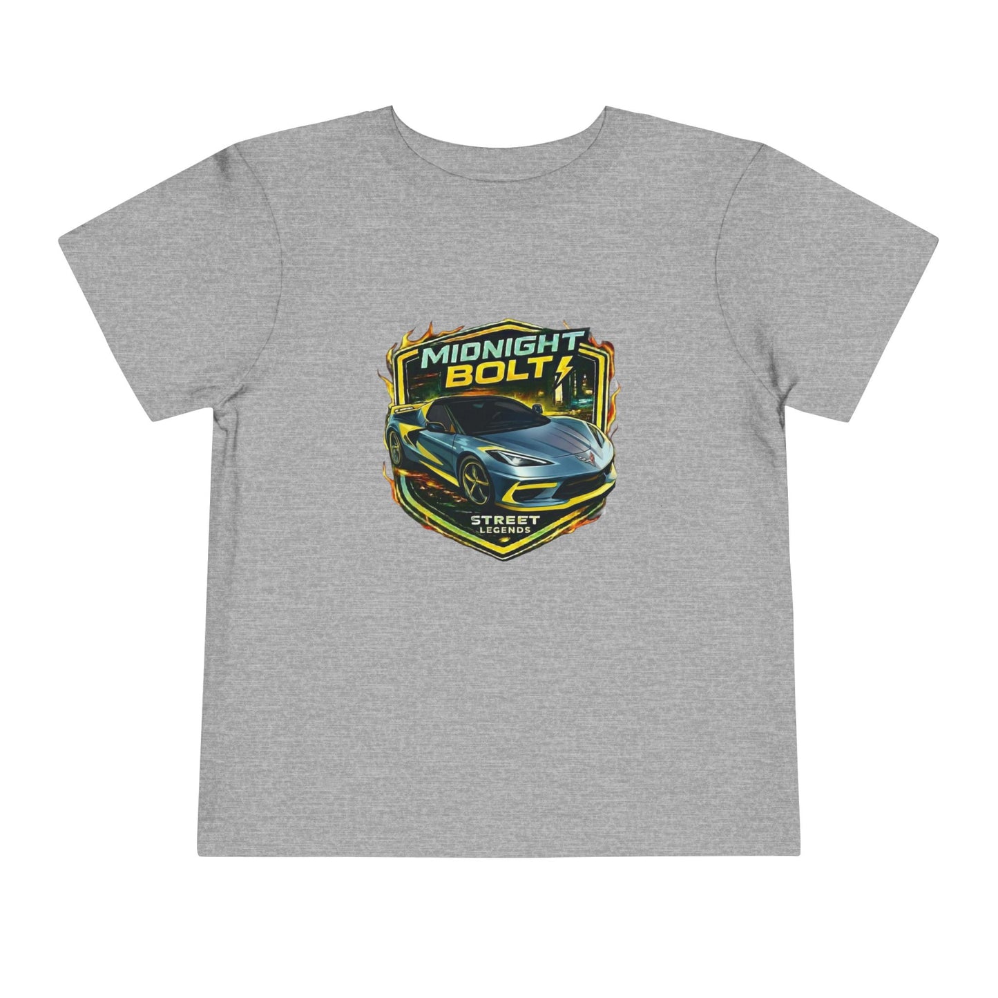 Toddler 'Midnight Bolt' Blue Sports Car Theme Street Legends Series Short Sleeve Tee (Additional Colors)