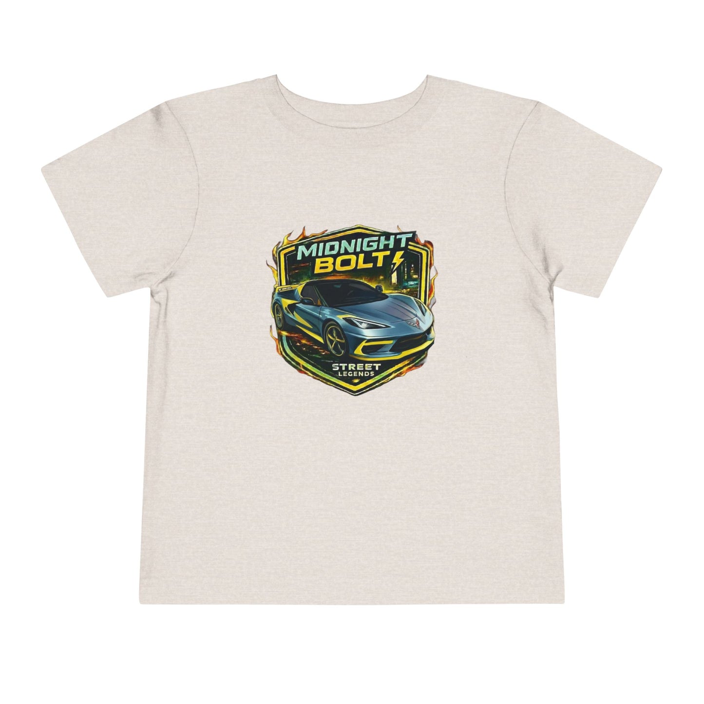 Toddler 'Midnight Bolt' Blue Sports Car Theme Street Legends Series Short Sleeve Tee (Additional Colors)