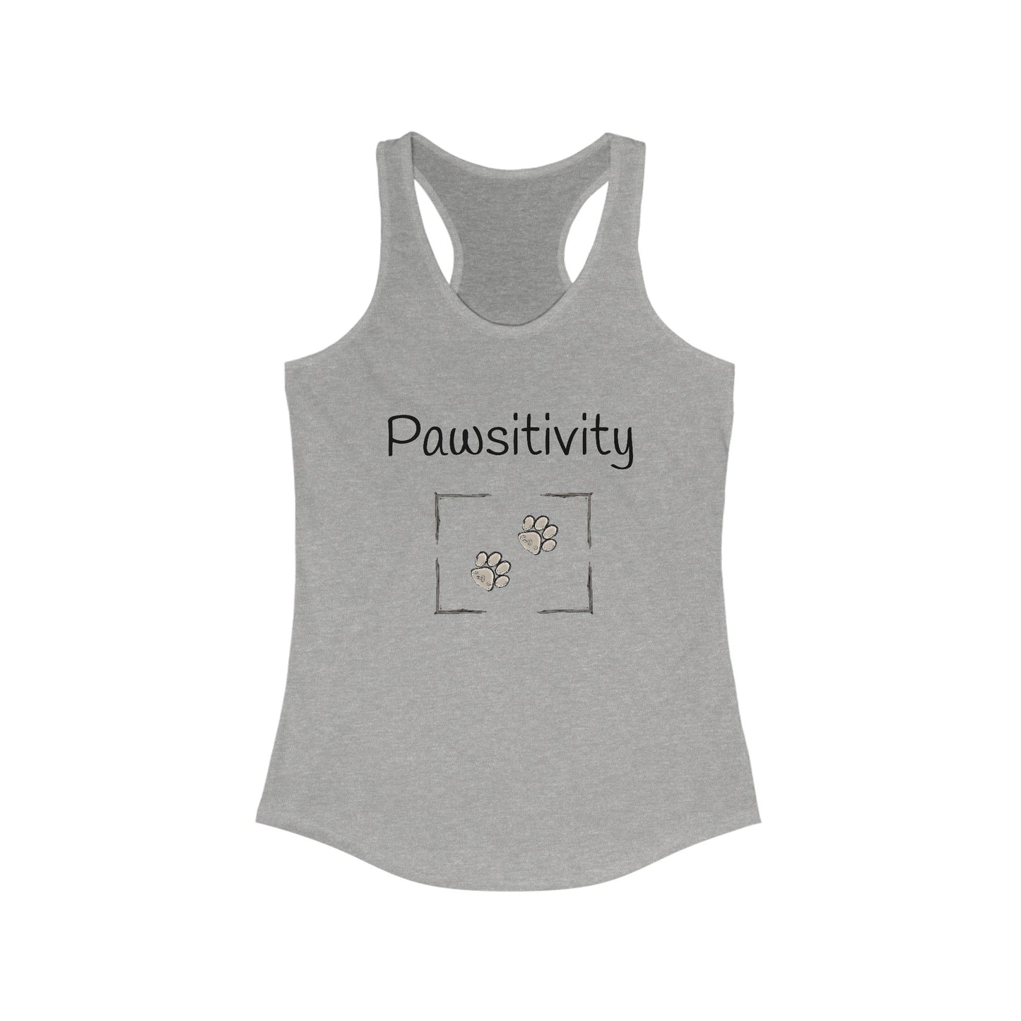 Women's 'Pawsitivity' Racerback Tank Top (Additional Colors)