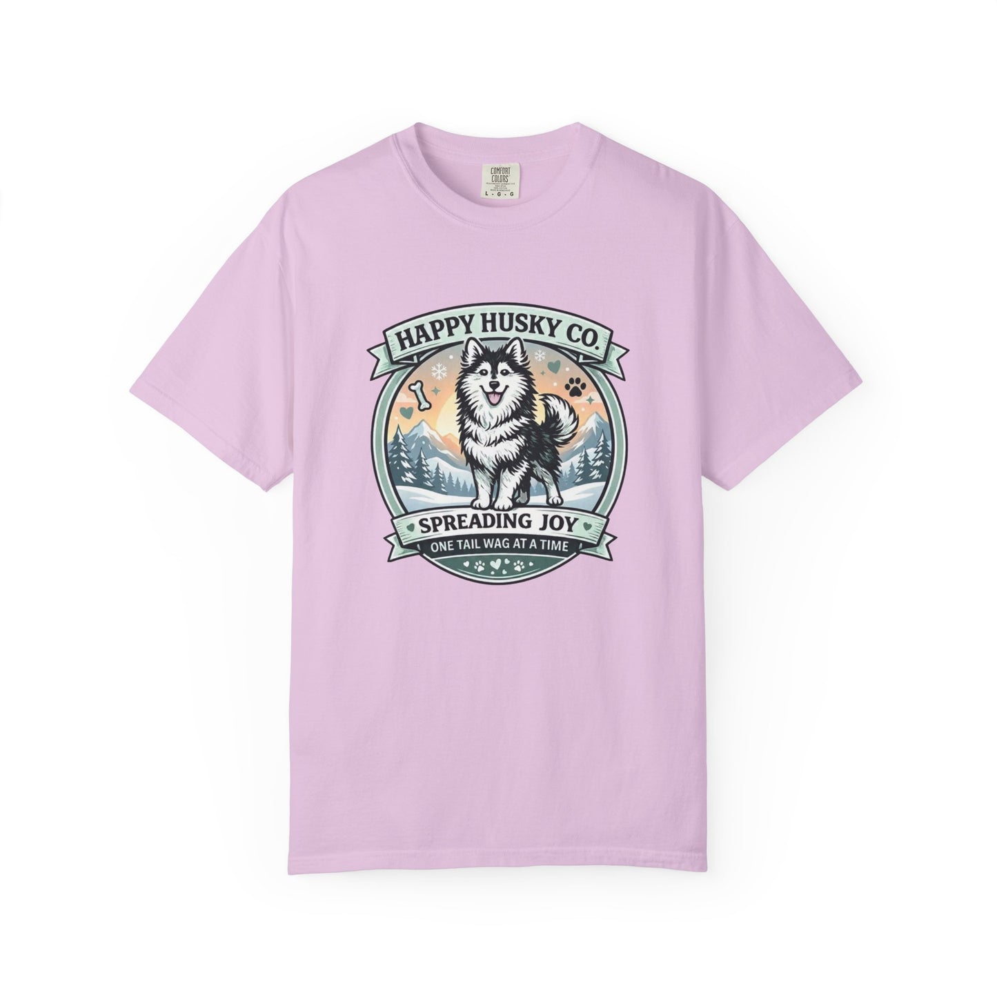 Unisex Adult Happy Husky Co. Design Logo T-Shirt — "Spreading Joy One Tail Wag At A Time" Graphic Tee (Additional Colors)