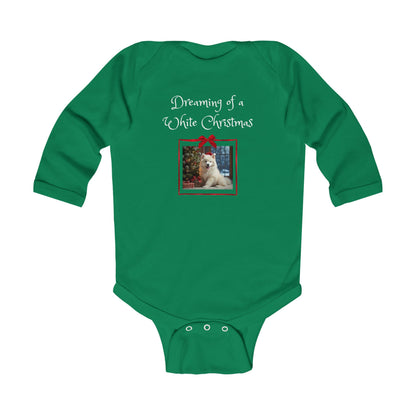 Holiday Theme Infant Bodysuit - 'Dreaming of a White Christmas' (Additional Colors)
