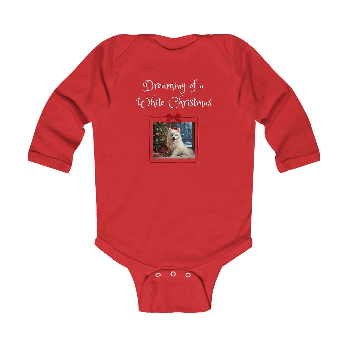 Holiday Theme Infant Bodysuit - 'Dreaming of a White Christmas' (Additional Colors)