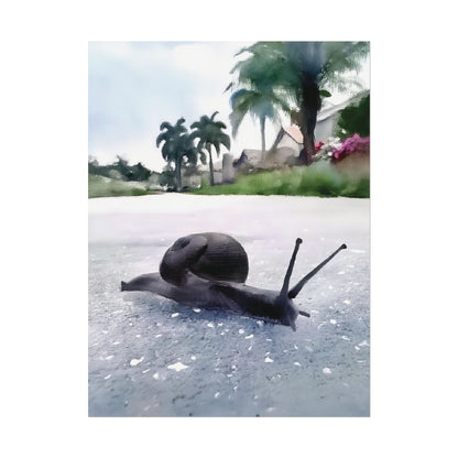Nature-Inspired 'At a Snail's Pace' Wall Art Print