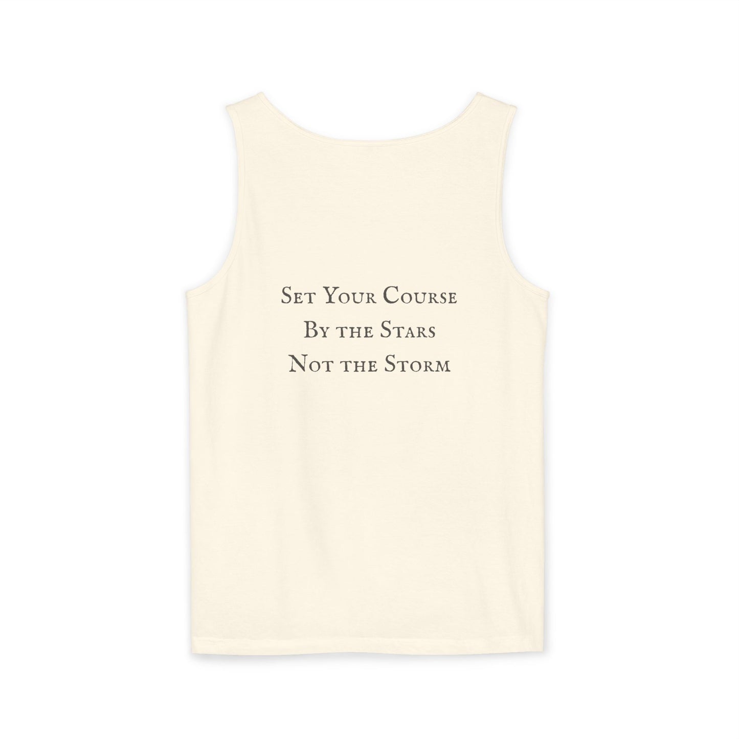 Unisex Adult Nautical Sailboat Tank Top — 'Set Your Course By The Stars, Not The Storm' Beach Graphic Tank (Additional Colors)